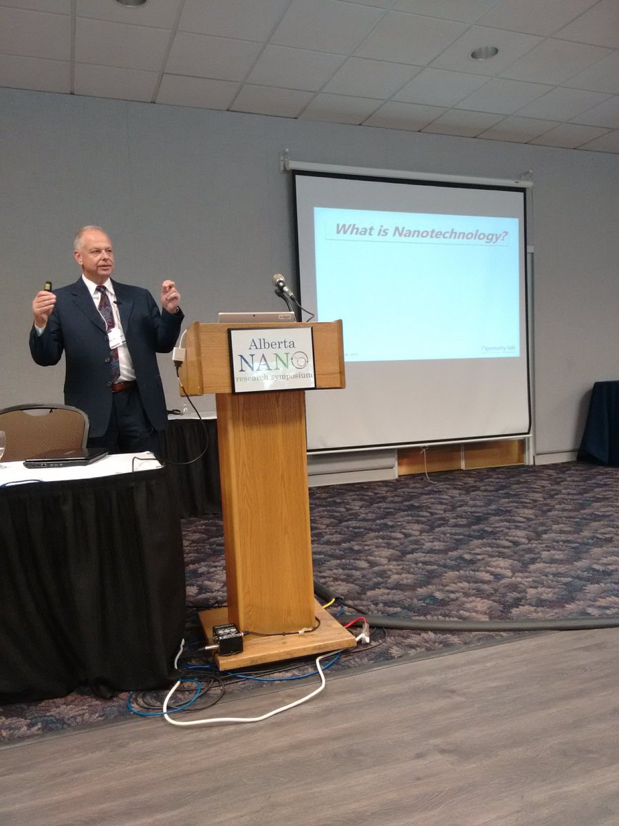 Dr. Carlo Montemagno, our first keynote speaker at the Alberta Nanotechnology Research Symposium! #ANS16 <a href="/UofAnano/">UofAnano</a>