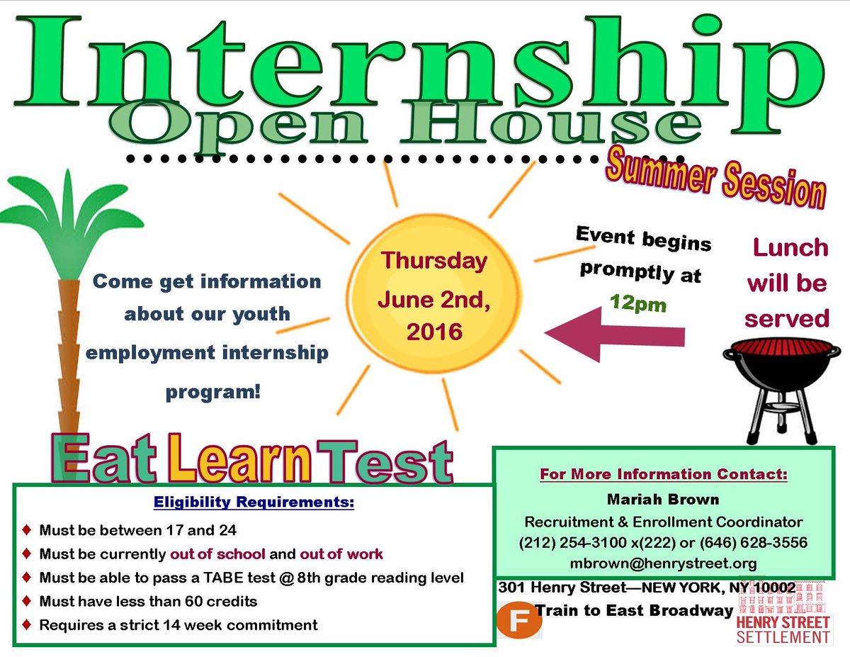 ComLinksNYC's tweet photo. Paid #internship for out-of-school, out-of-work youth (age 17-24).
Come to orientation on Thursday, June 2nd. https://t.co/qwf9GH9KNr