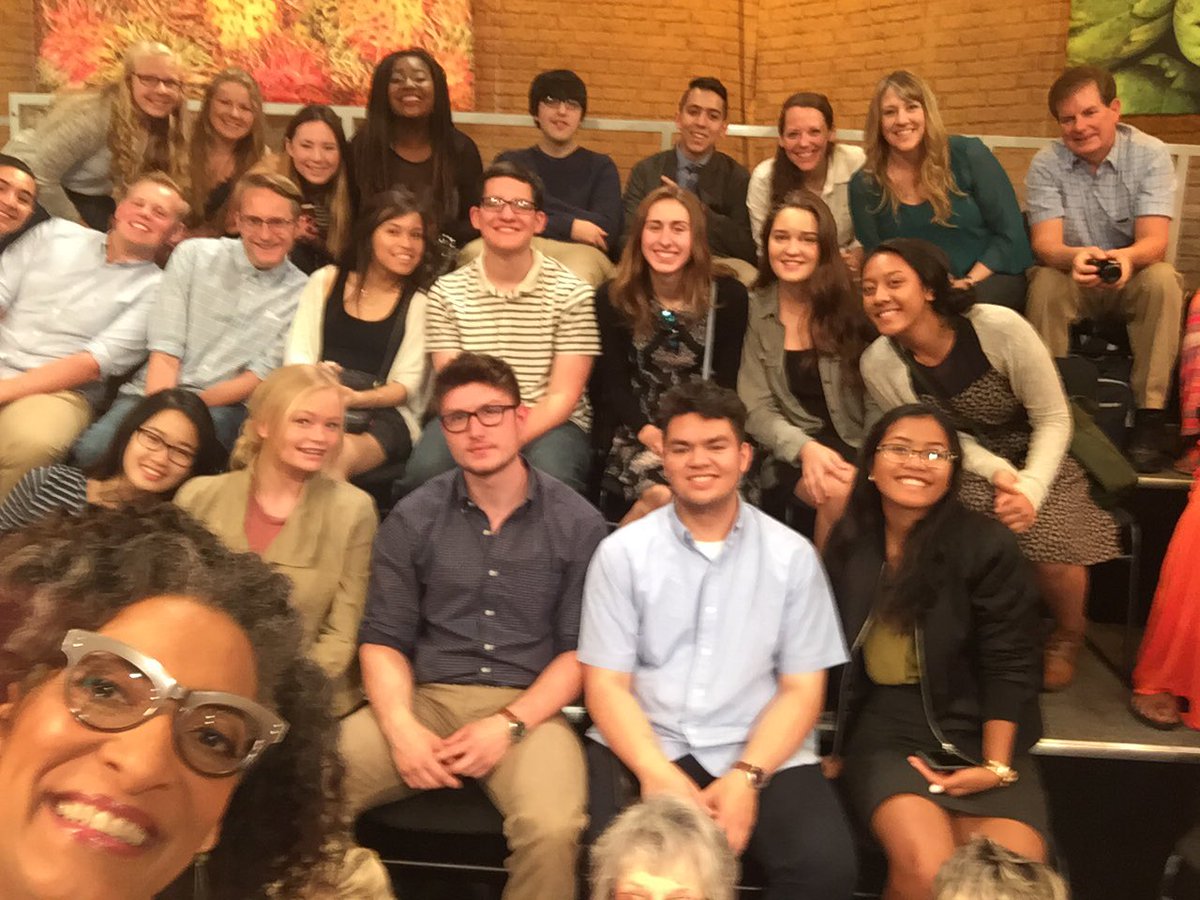 DECA visiting ABC's The Chew in NYC! Host Karla Hall takes the selfie!