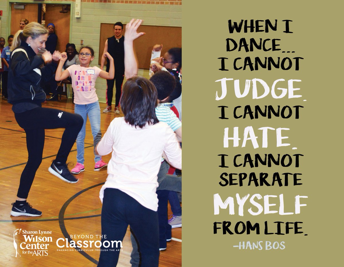 When I #dance I cannot judge. I cannot hate. I cannot separate myself from life. --Hans Bos <a href="/ParsonsDance/">Parsons Dance</a> #artsed