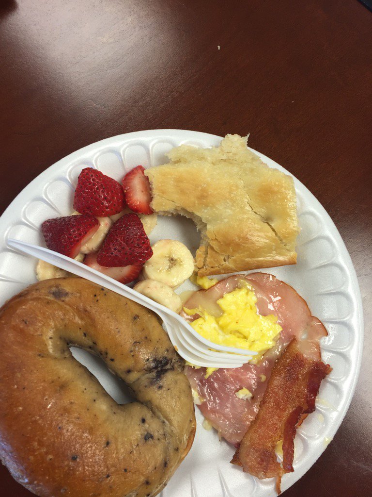 Thank you to Foods I and Ms. Campo for the delicious breakfast.  Homemade Focaccia Bread!  #gobedfordbucs