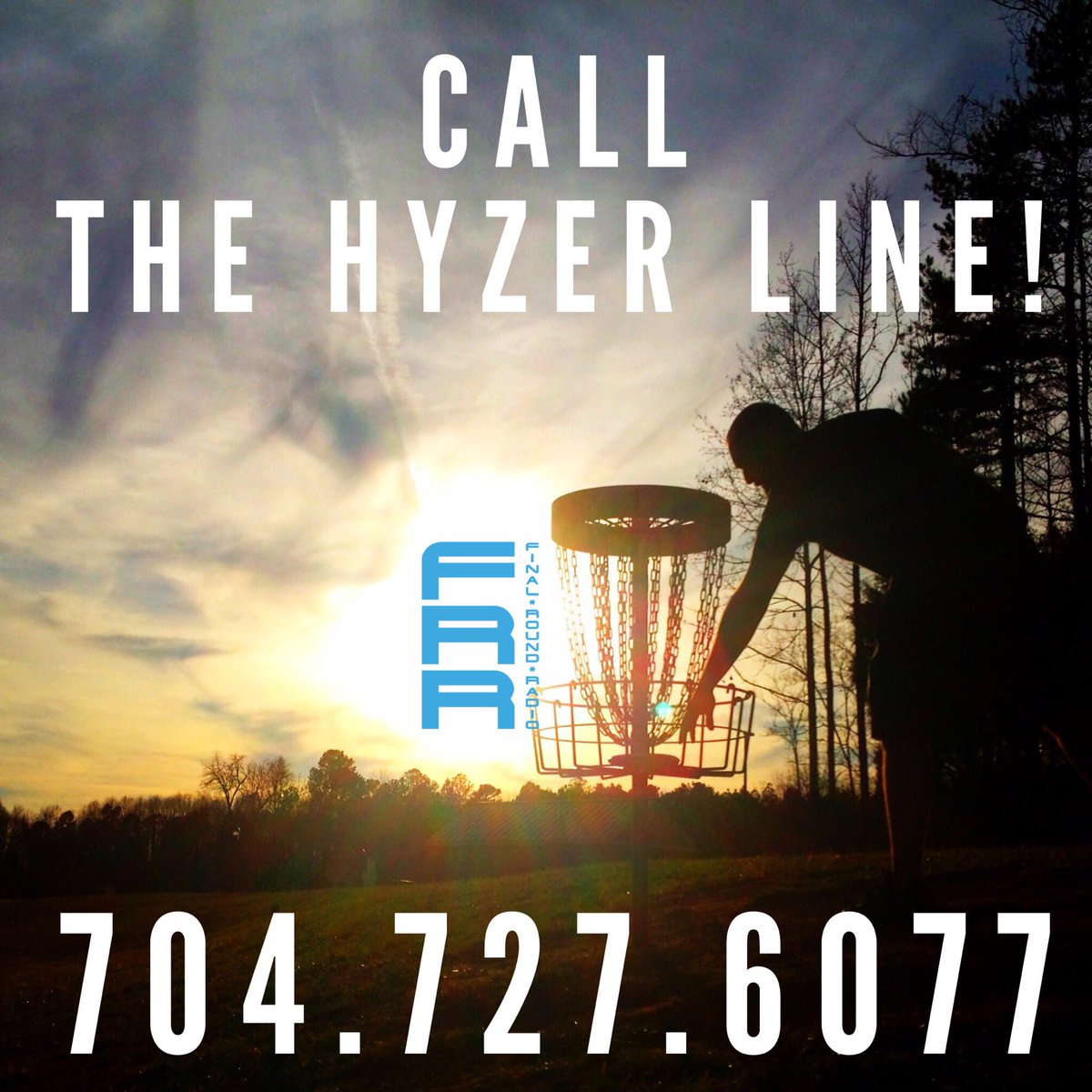 FinalRoundRadio's tweet photo. Give us a call in the #HyzerLine and you could be on the next episode of #FinalRoundRadio! 704.727.6077 https://t.co/U22UHM2dSI