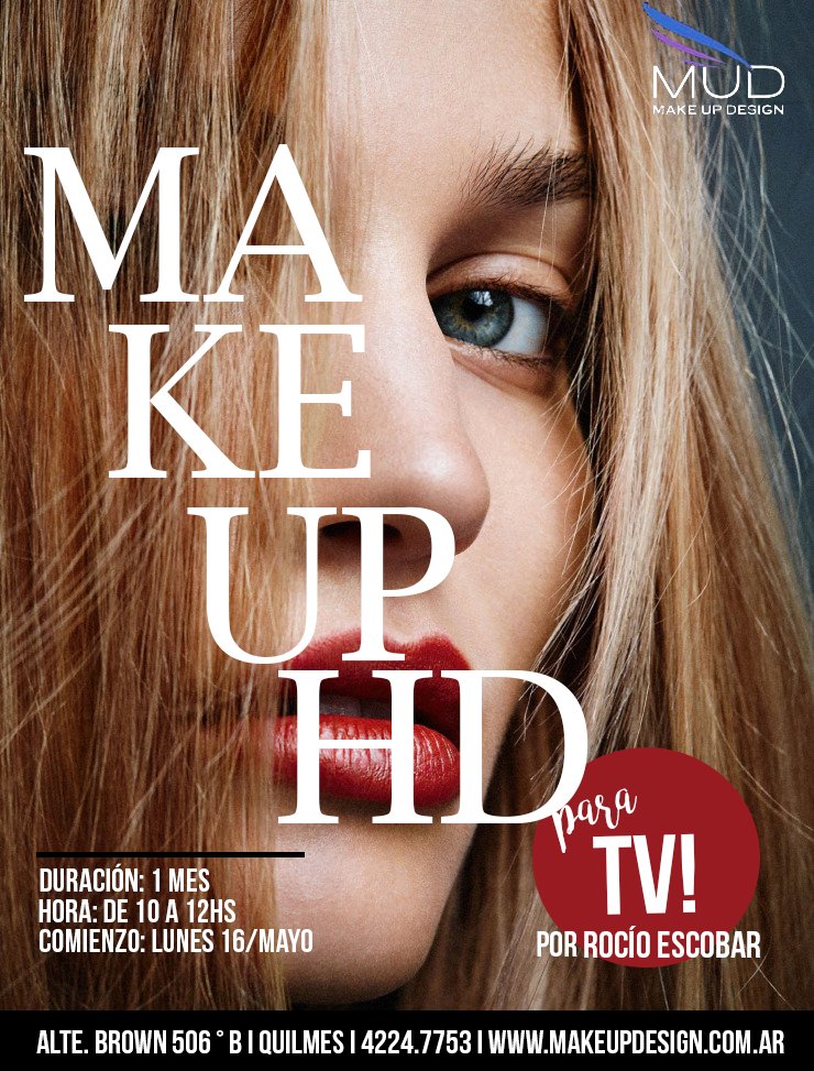 MUDMakeUpDesign's tweet photo. NUEVO DÍA Y HORARIO!!!
SÁBADO 11 DE JUNIO 17Hs
#MAKEUPHD DICTADO POR ROCIÓ ESCOBAR #MAKEUPARTIST DE IDEAS DEL SUR. https://t.co/sJKaILs6FY