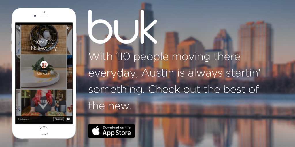 buk_app's tweet photo. #Austin is always innovating. In fact, this list is probably already outdated. Find &amp; share your faves. #newfave https://t.co/4RZK7vIS9z