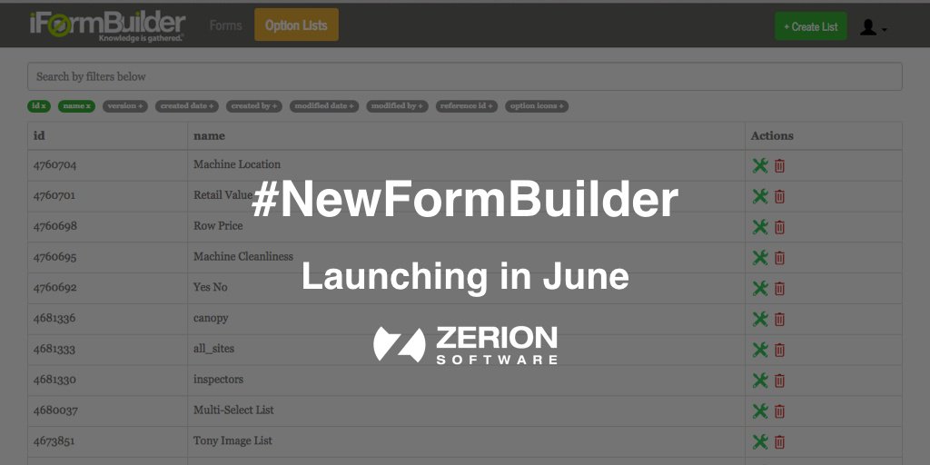 zerionsoftware's tweet image. Option Lists in the #NewFormBuilder is a complete 180° from the current interface.