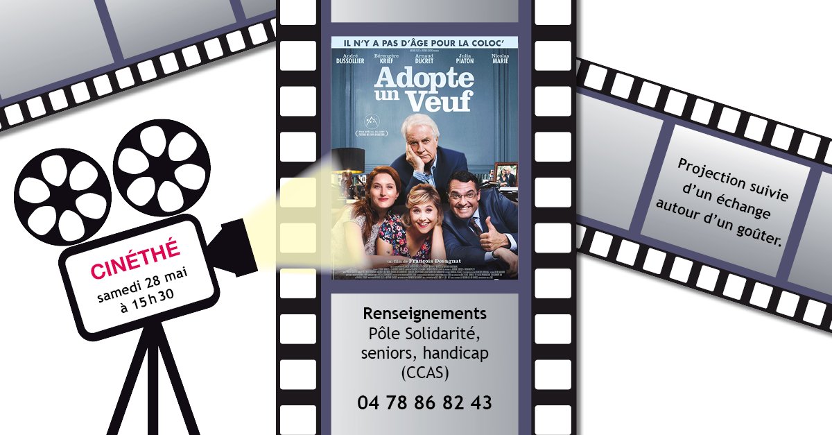 Cinéthé : Adopte un veuf, sam 28 mai à 15h30 au #ciné La Mouche. Tarif unique : 3€ bit.ly/1TDo0rd