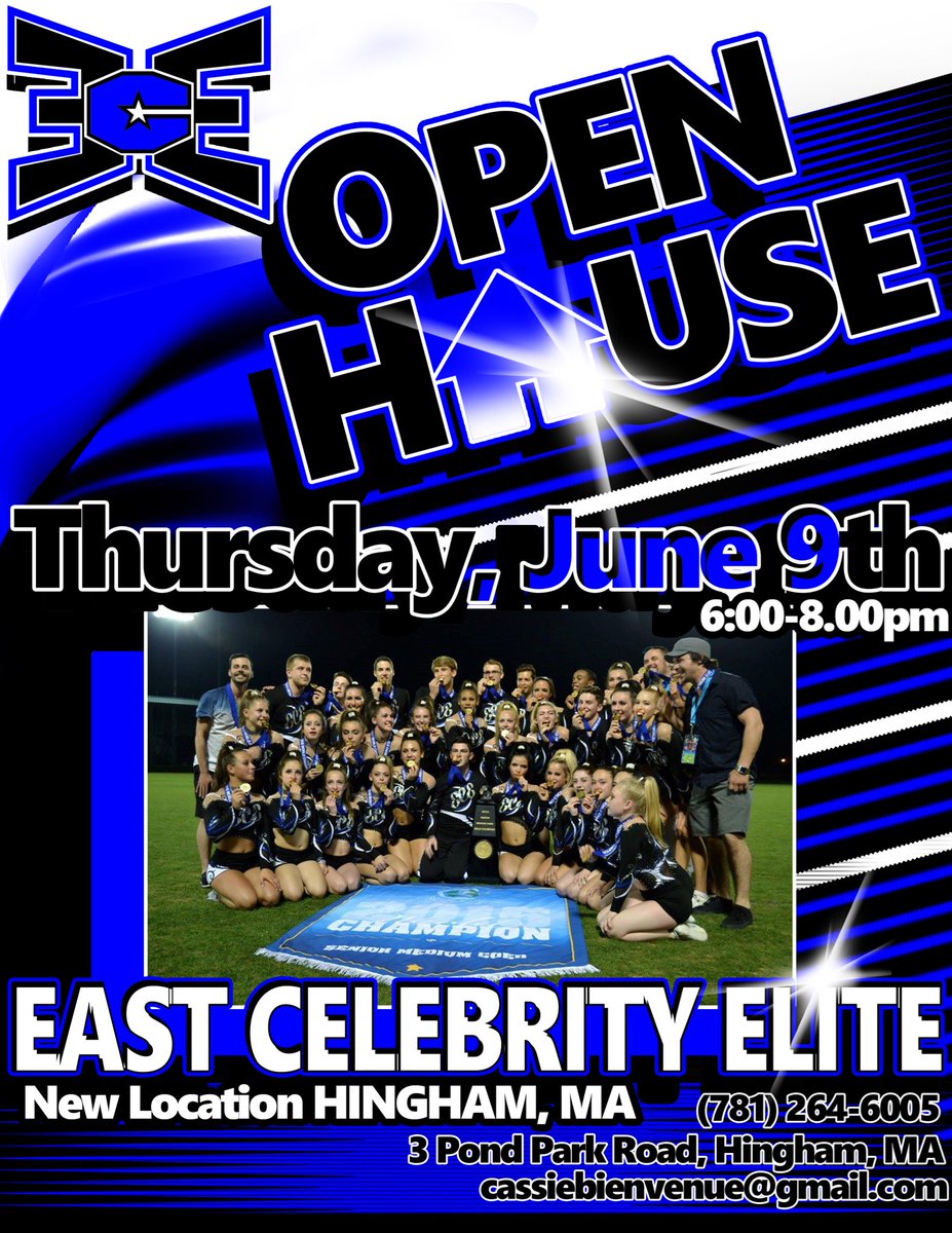 ECE_Cheer's tweet photo. Open house for our new location! #ece https://t.co/sQdtNf0Yi8