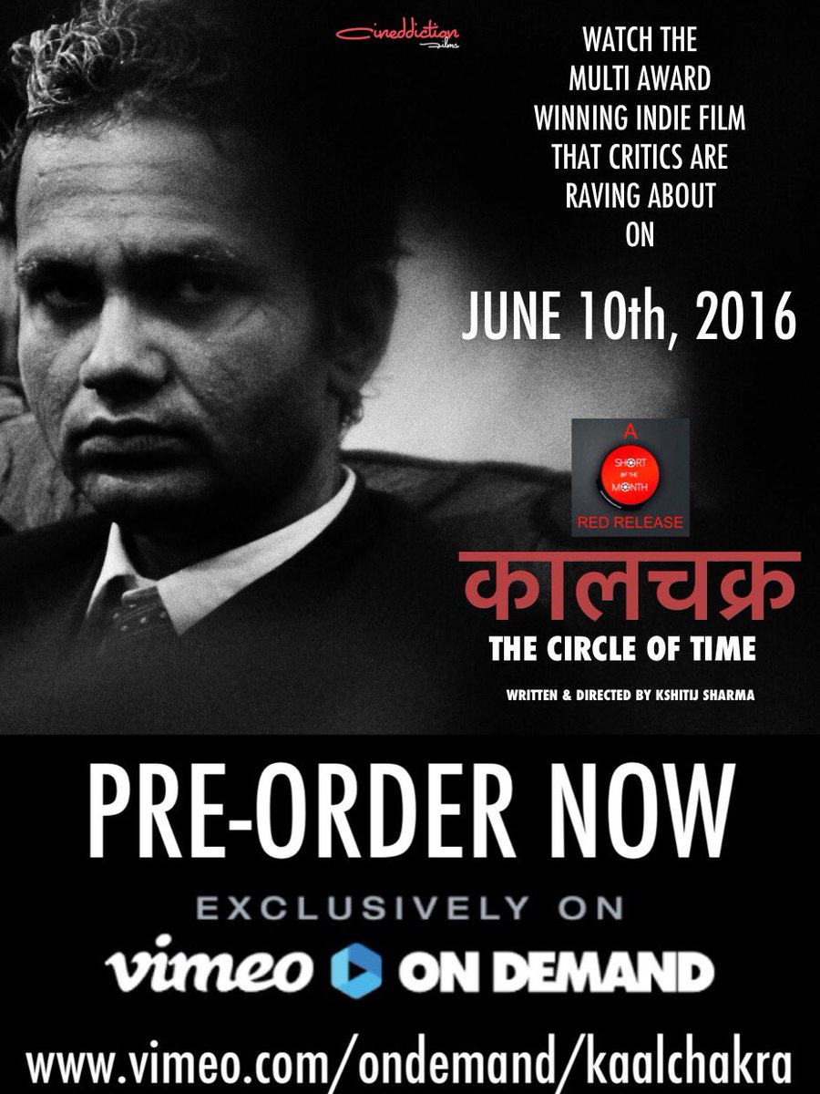Cineddicts's tweet photo. Pre-Order now at https://t.co/YkhdXkTiUP  #SupportIndieFilm #indiefilm #Kaalchakra #vimeo #ShortOfTheMonth #film https://t.co/VPiQn4Thzc