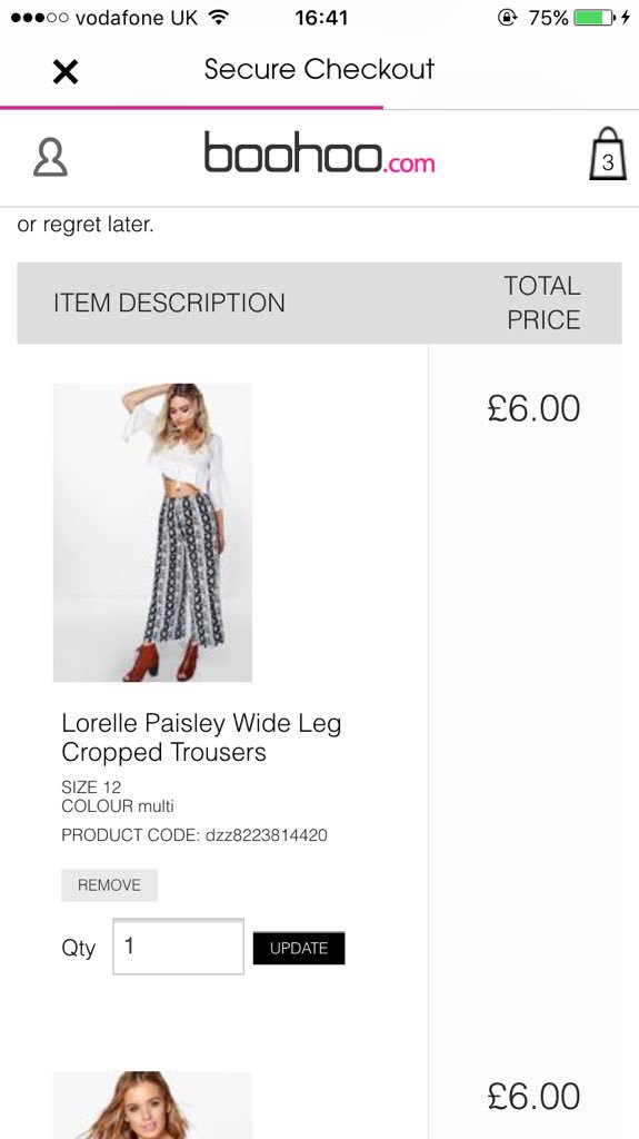 Lottie23Jones's tweet photo. @boohoo_cshelp you have incorrect pictures in your sale items and you don't no till you check out. https://t.co/XjpNNGgliv