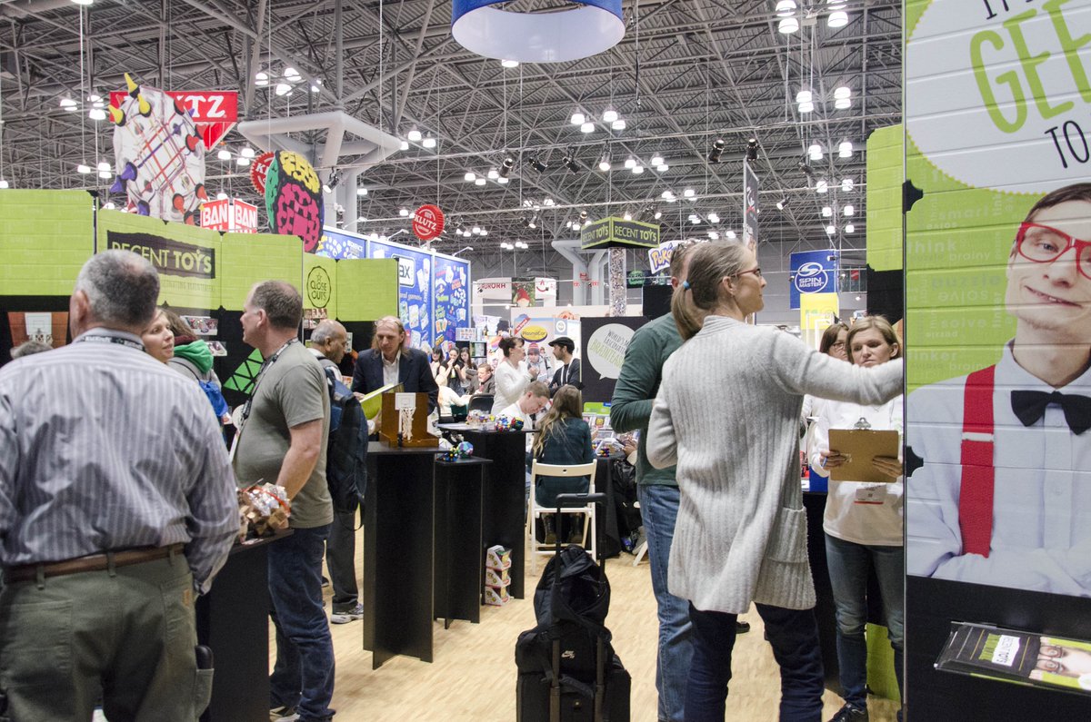 recent_toys's tweet photo. #tbt The Recent Toys team at #NYCToyFair2016! #recenttoys #braingames #brainteasers #meffertspuzzles https://t.co/6tJAyFoe9J