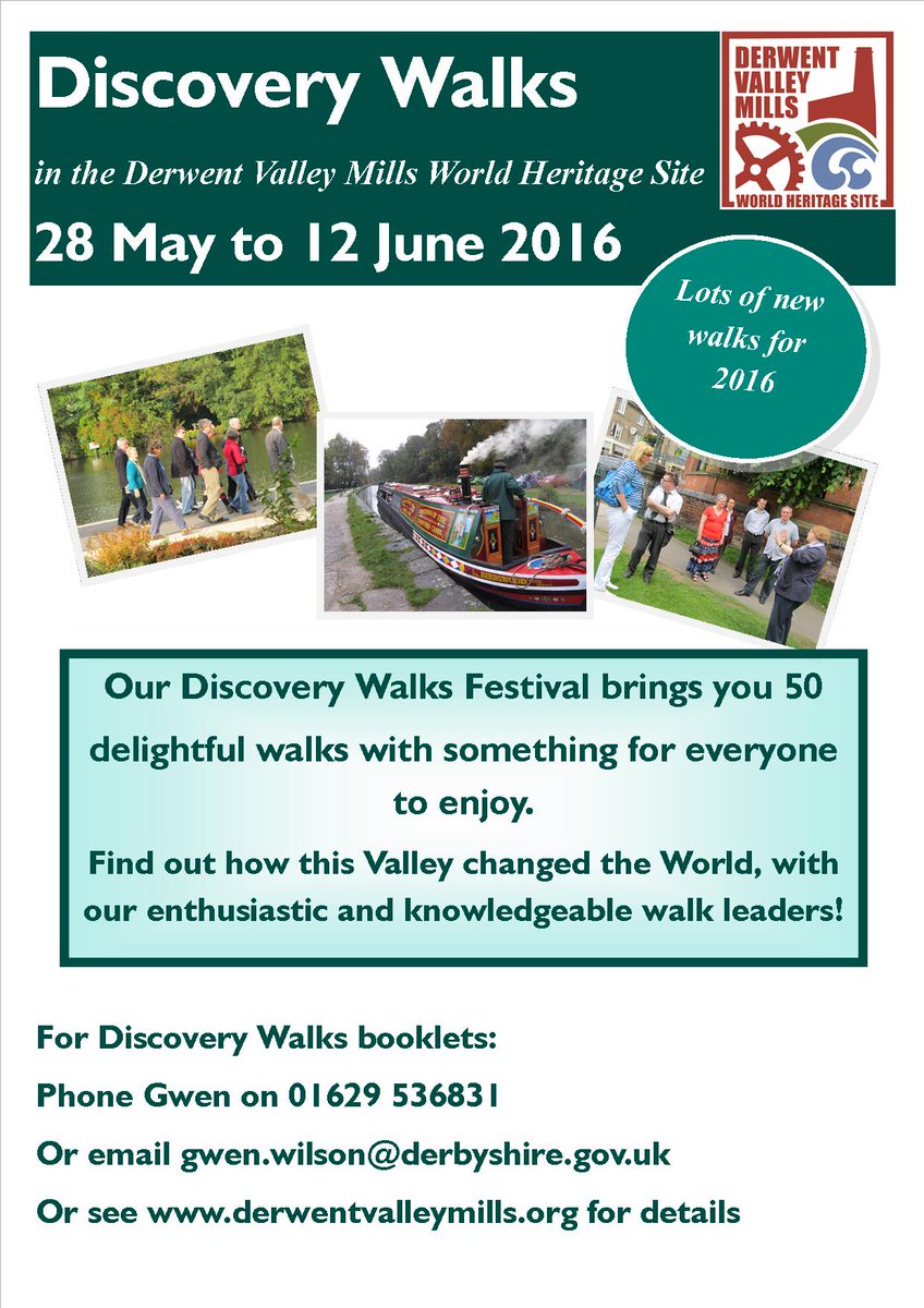 World Heritage Walking Festival 50 delightful #walks.  Pure spectacle in the @DVMillsWHS bit.ly/DVMWalkFest