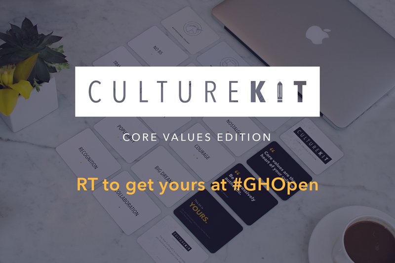 Good morning #GHOpen! If you're looking to refine core values, the #CultureKit can help! RT to get yours #peopleops