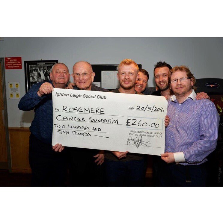 Thanks to one of our Snooker teams, in total we've now helped raise £646.3 for <a href="/RosemereCF/">Rosemere Cancer Foundation</a> @2br #WellDoneBoys
