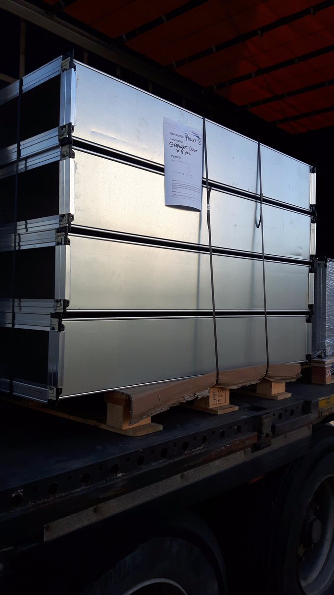 PanelDuct's tweet image. Various assembled Pieces of Panel Duct ready to ship to @DigiPlex_ICT Data Centre Sweden.