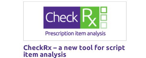 Rosieanntaylor's tweet photo. Read about #CheckRx - a new Rx analysis tool & companion tool to #Check34 -launching in June https://t.co/iATkkRFdoT https://t.co/u2IBe1Wg1j