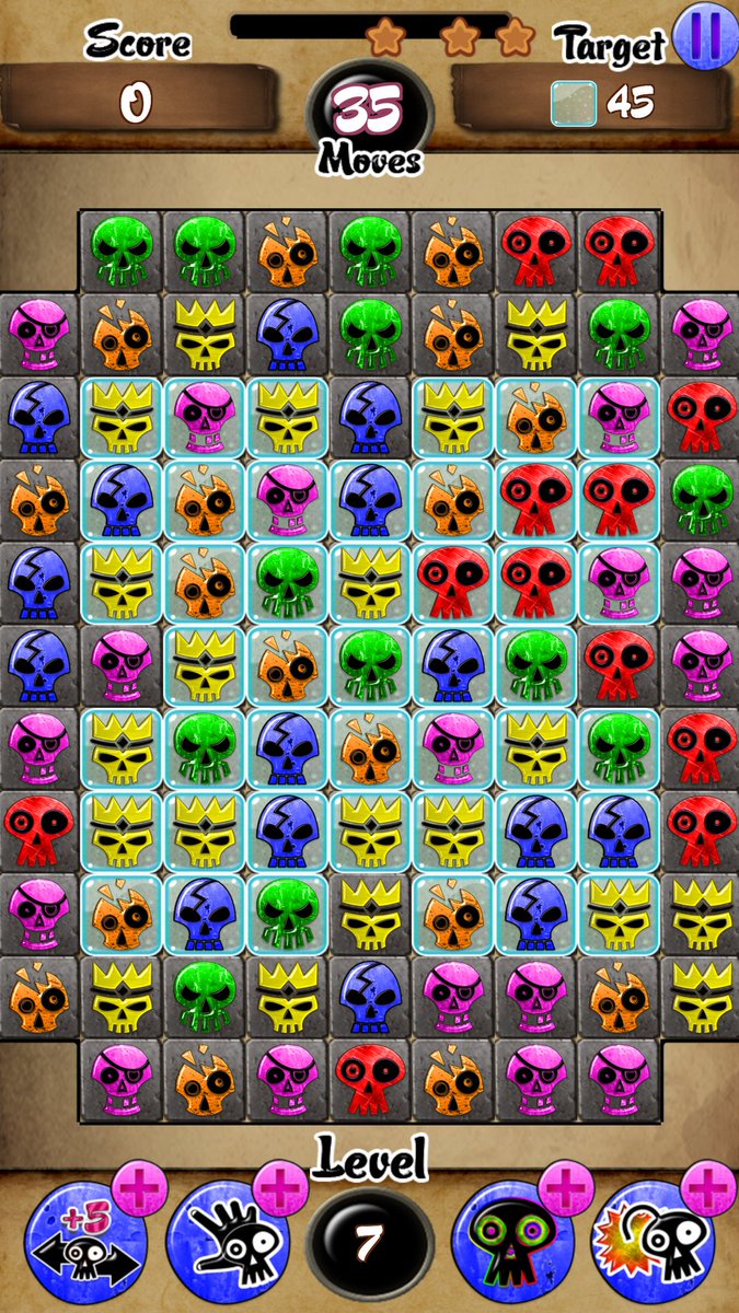 AdamGfpg's tweet photo. Skull Candy Match update on Google Play!
https://t.co/zxJ7tMWVDF #indiedev #gamedev #match3 #android #games https://t.co/BIHIYIvQ7q