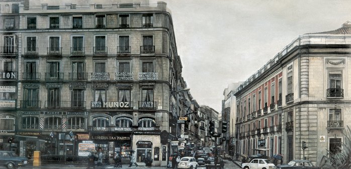 MuseoThyssen's tweet photo. Los realistas madrileños han radiografiado su ciudad desde tres posiciones: a pie de calle #RealistasThyssen https://t.co/TIoQ4uy11S