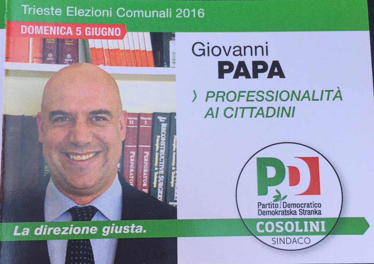 fare politica per l'interesse del cittadino prima che per il proprio <a href="/GioPapaDoc/">Giovanni Papa</a> ha le idee chiare <a href="/ElezioniTrieste/">Elezioni Trieste</a>