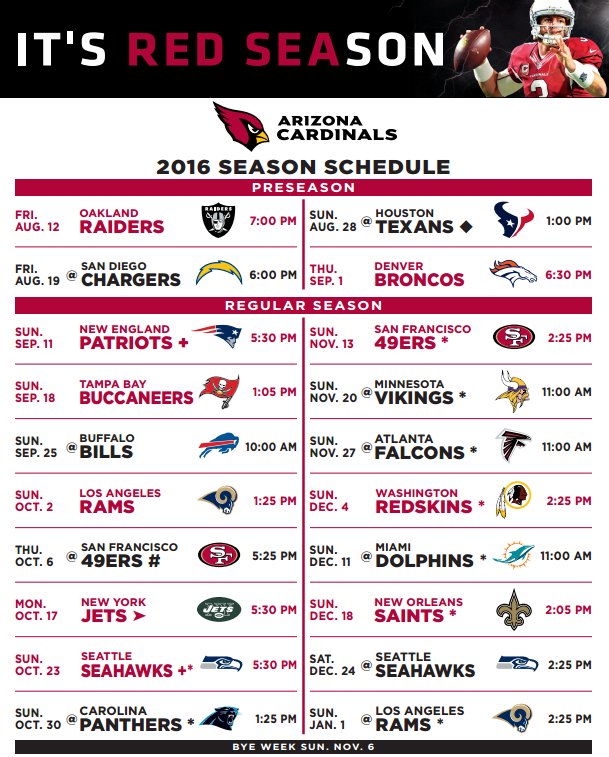 Cardinals Schedule Printable