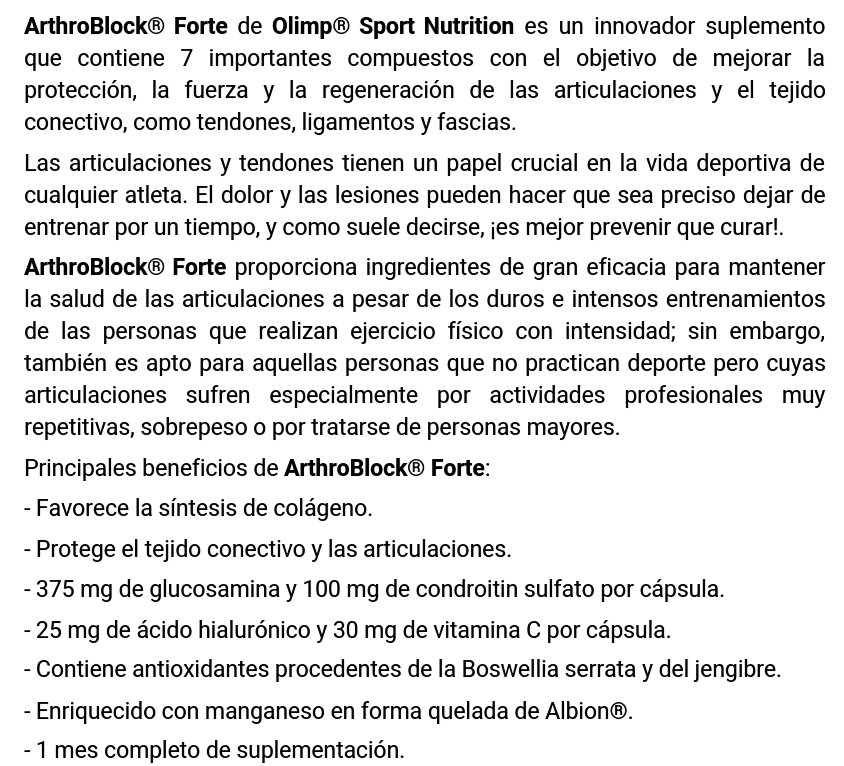 NutriproJaen's tweet photo. ARTHROBLOCK de #OlimpLabs❗Con:
🔴Glucosamina
🔴Ác.hialurónico
🔴Vit.C
🔴Magnesio
✔PROTEGE ARTICULACIONES Y TENDONES❗💪 https://t.co/snKIxChuRU