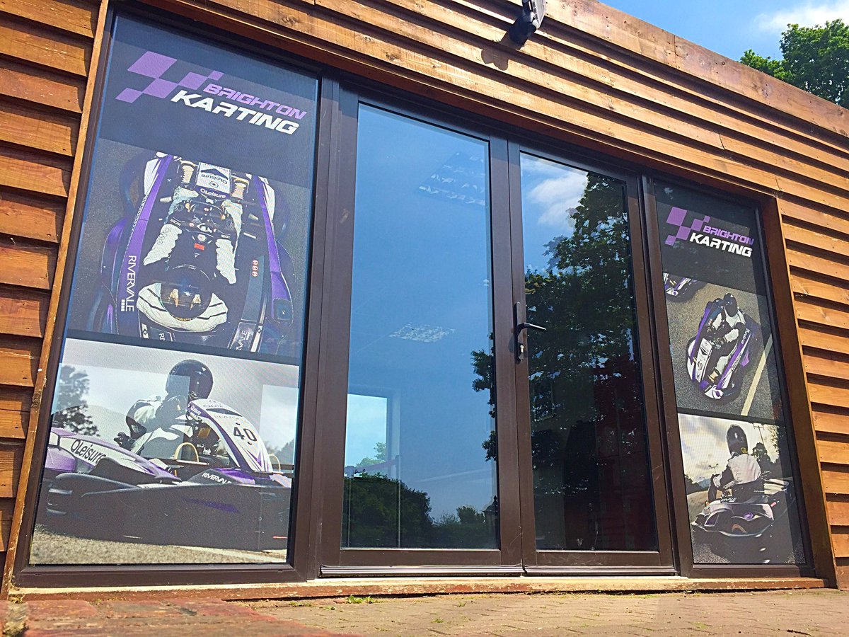 We apply #contravision #onewayvision. Thanks 2 <a href="/QLeisure/">Q Leisure</a> &amp; <a href="/BrightonKarting/">Brighton Karting</a> 4 your business and the nice cup of tea!