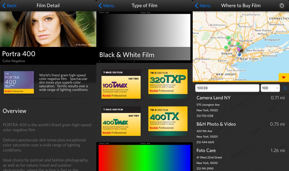 petapixel's tweet image. Kodak's Professional Film App is a killer pocket guide for Kodak film lovers: goo.gl/xBzX4y