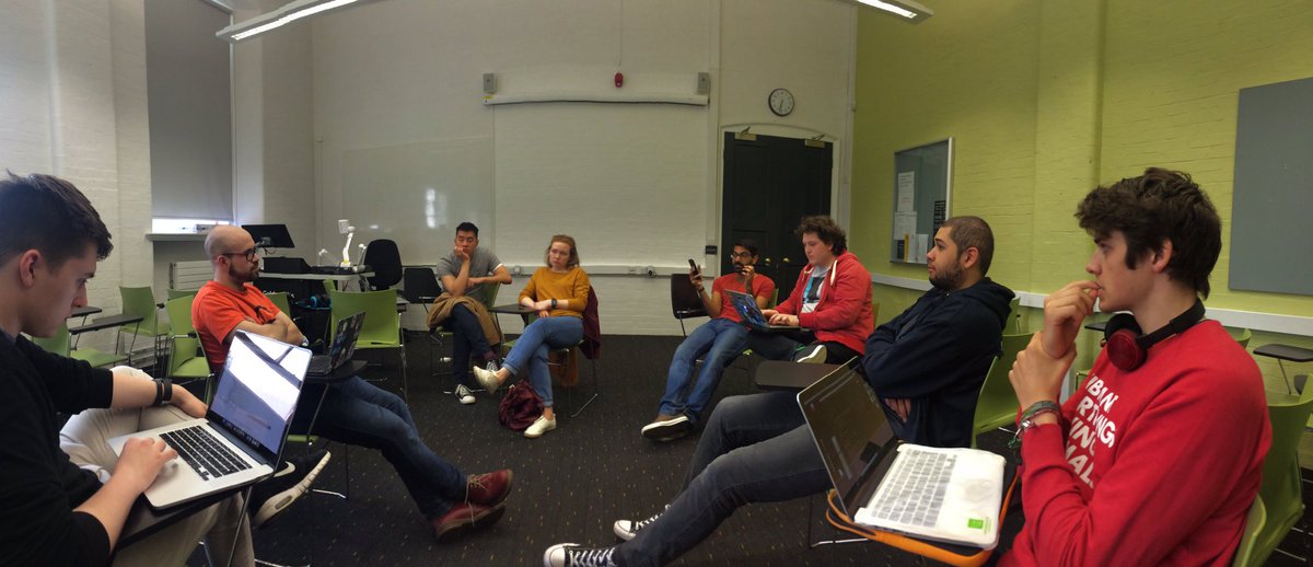 hacksmiths's tweet photo. Post #anvilhack meeting - discussing what went well... and less well. https://t.co/lXS8AmPvDe