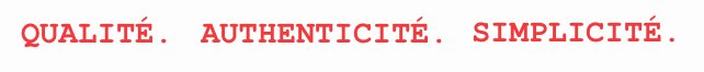 AppSubtle's tweet photo. Credo. #Qualité #Authenticité #Simplicité #Subtle https://t.co/VRdFrKIZjW