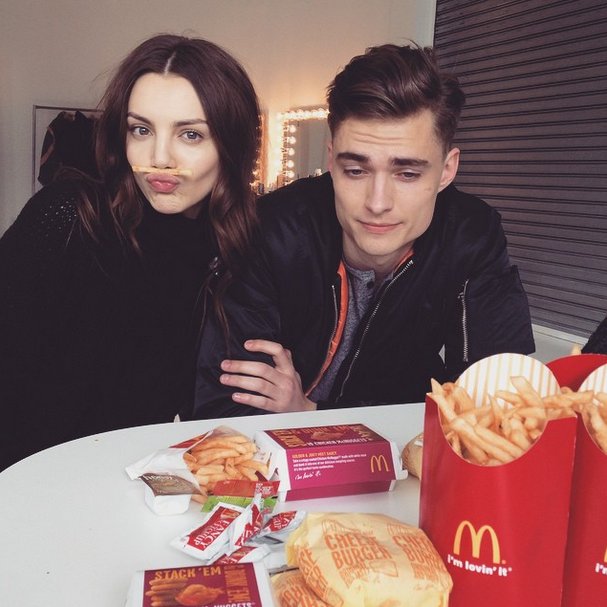 #TBT #BehindTheScenes at MetroDaylight Studio #model #OlesyaSenchenko + #IvanKozak enjoying a lil' #McDonalds #onset