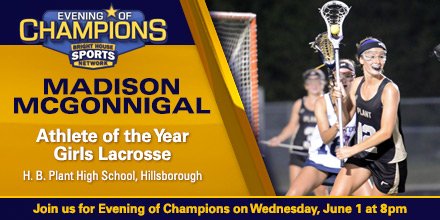 SpecSports360's tweet photo. The winner of the @BHSN Girls Lacrosse award goes to.. @madi_mcg from @LadyPantherLax https://t.co/JXfdpu6wWX
