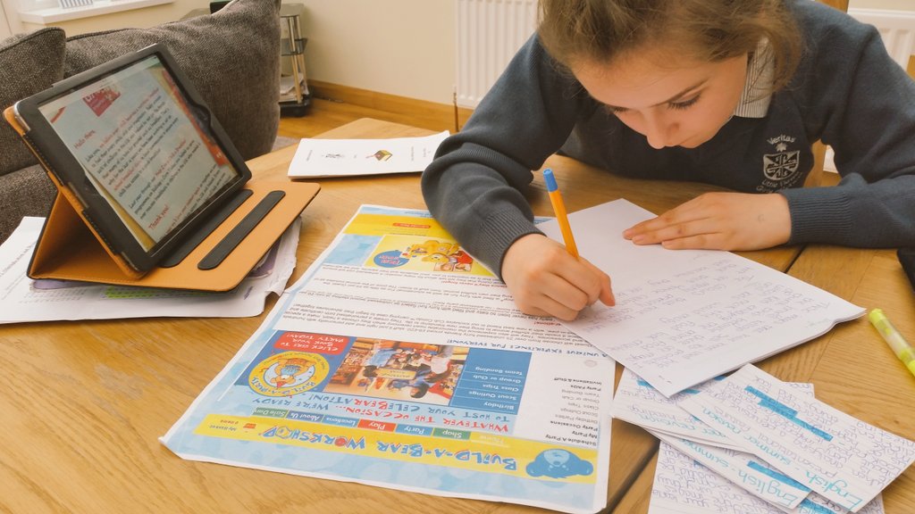 MrFerguson85's tweet image. My little cousin preparing for her summer English exam with cue cards, Ipad &amp;amp; online resources. #MultiModals