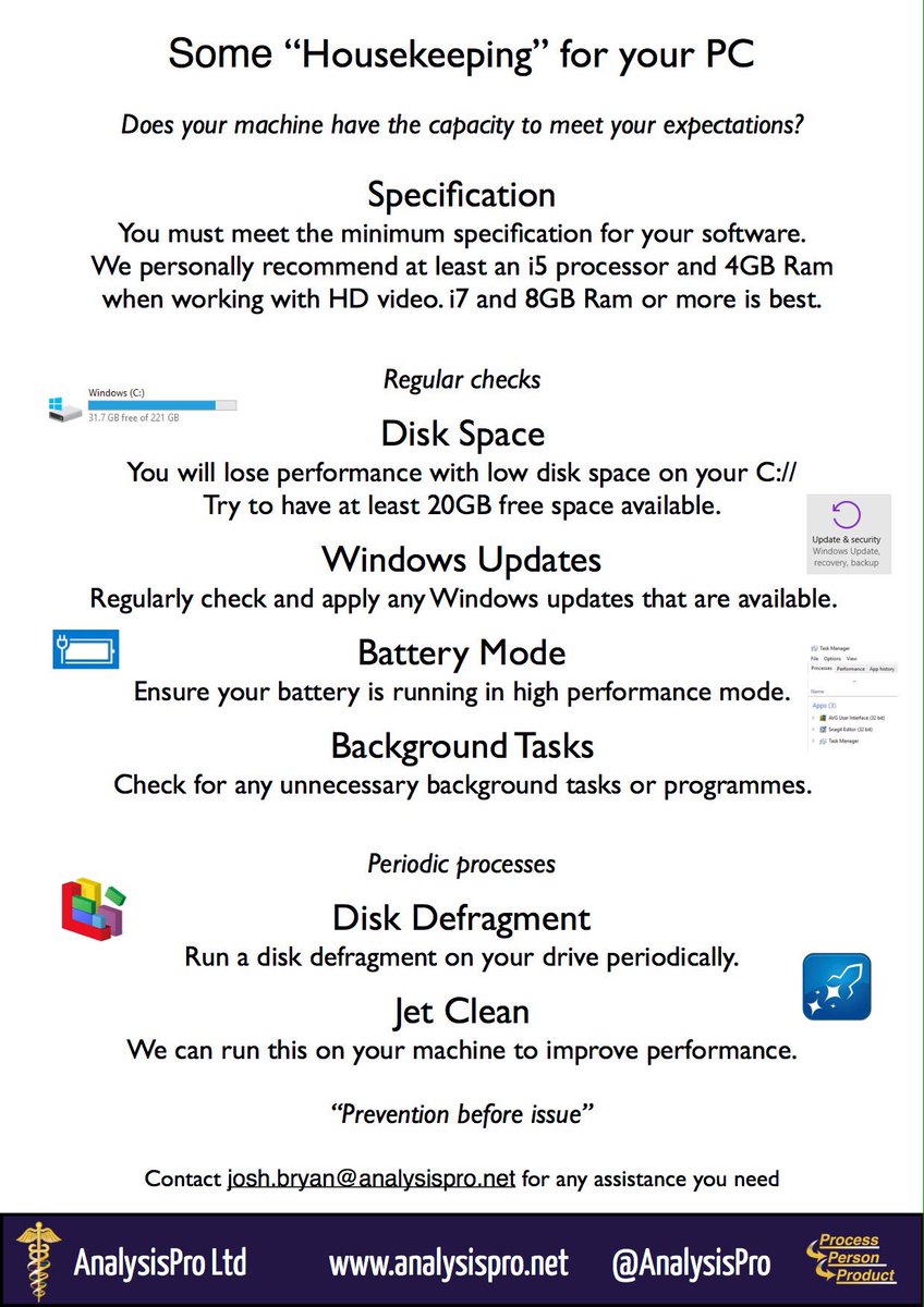 JonMoore8's tweet image. #AnalystTips Are you getting the most performance from your #Microsoft #WindowsPC ? Things to check  #AnalysisForAll