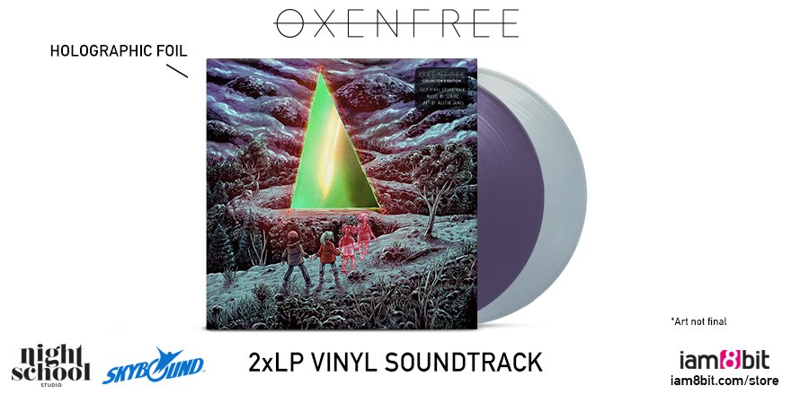 iam8bit's tweet photo. #OXENFREE 2xLP available NOW @ https://t.co/gZemjEhyvw! Music = @scntfc Art = @Wet_Brain @nightschoolers @Skybound https://t.co/J7Ann30TUa