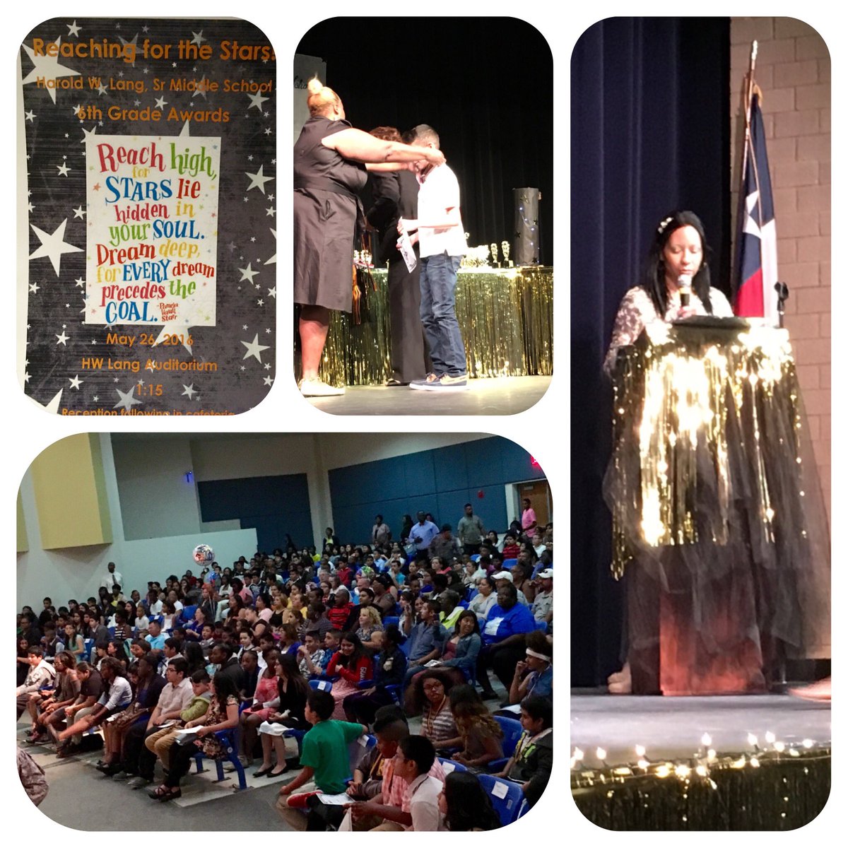 dcinomad's tweet image. @HWLangMS It&apos;s a full house as we celebrate 6th graders! #success #hardwork #DallasISD #reachingforthestars