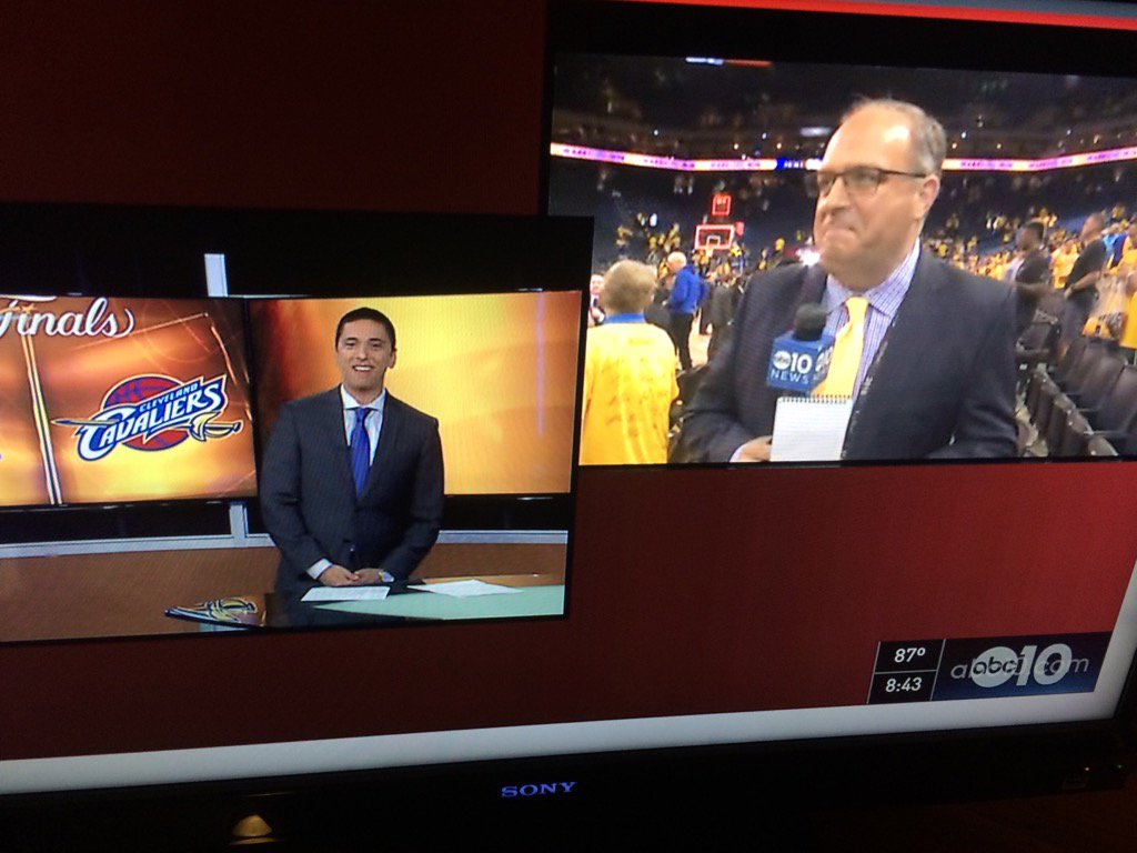 RyanKPIX's tweet photo. These two moes right now on @ABC10!!! @BryanMayTV @TheNouj #NBAFinals #WARRIORSvCAVS #Warriors https://t.co/R0O44QRNL0