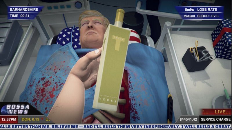 VisualMediaInc's tweet image. Surgeon simulator now let&apos;s you operate on Donald Trump