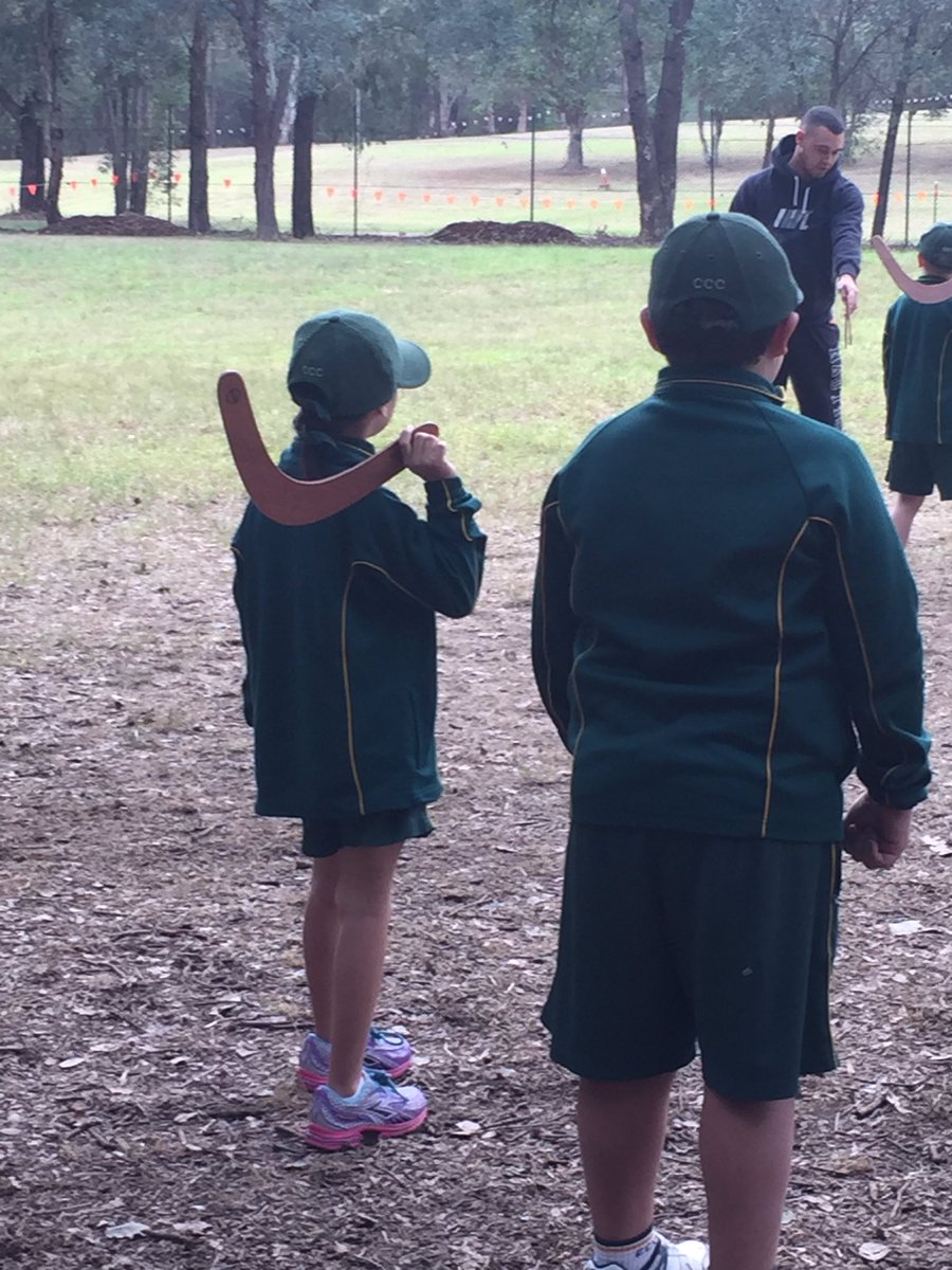 cccyear3's tweet photo. Exploring traditional hunting with boomerang throwing. #corpuscranebrook https://t.co/zQd7EmDsPy