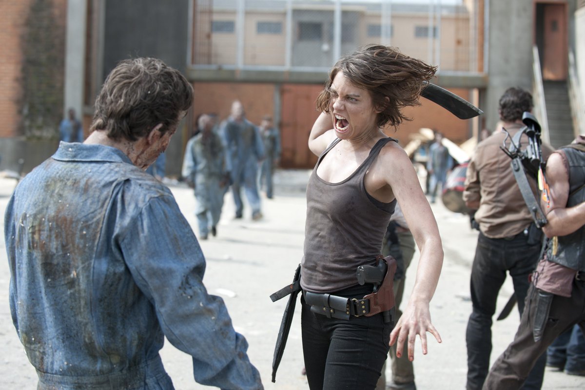 #TBT to when Maggie went 0-Danny Trejo on prison walkers allll the way back in #TheWalkingDead Season 3