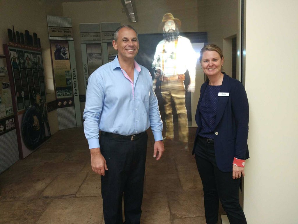 adamgiles's tweet photo. At the Old Telegraph Station in #AliceSprings to launch a new hologram experience. https://t.co/E8Mg157eHM