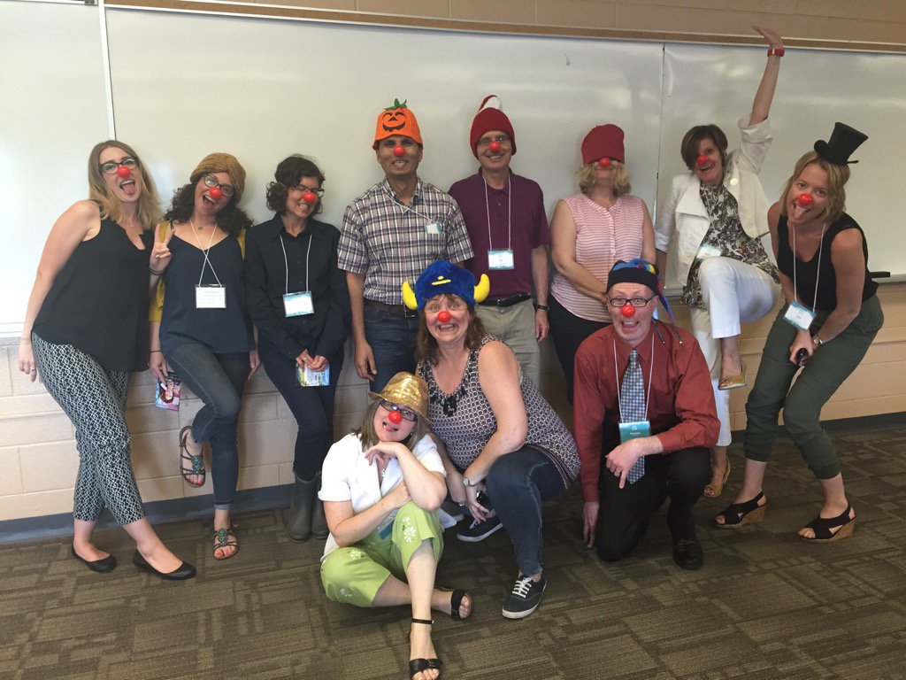 cbartelse's tweet photo. Amazing group of Profs today for Intro to Clown. @wave2016 #HumberShowcase @humbercollege #Wave2016 https://t.co/ZuwKXdIlbI