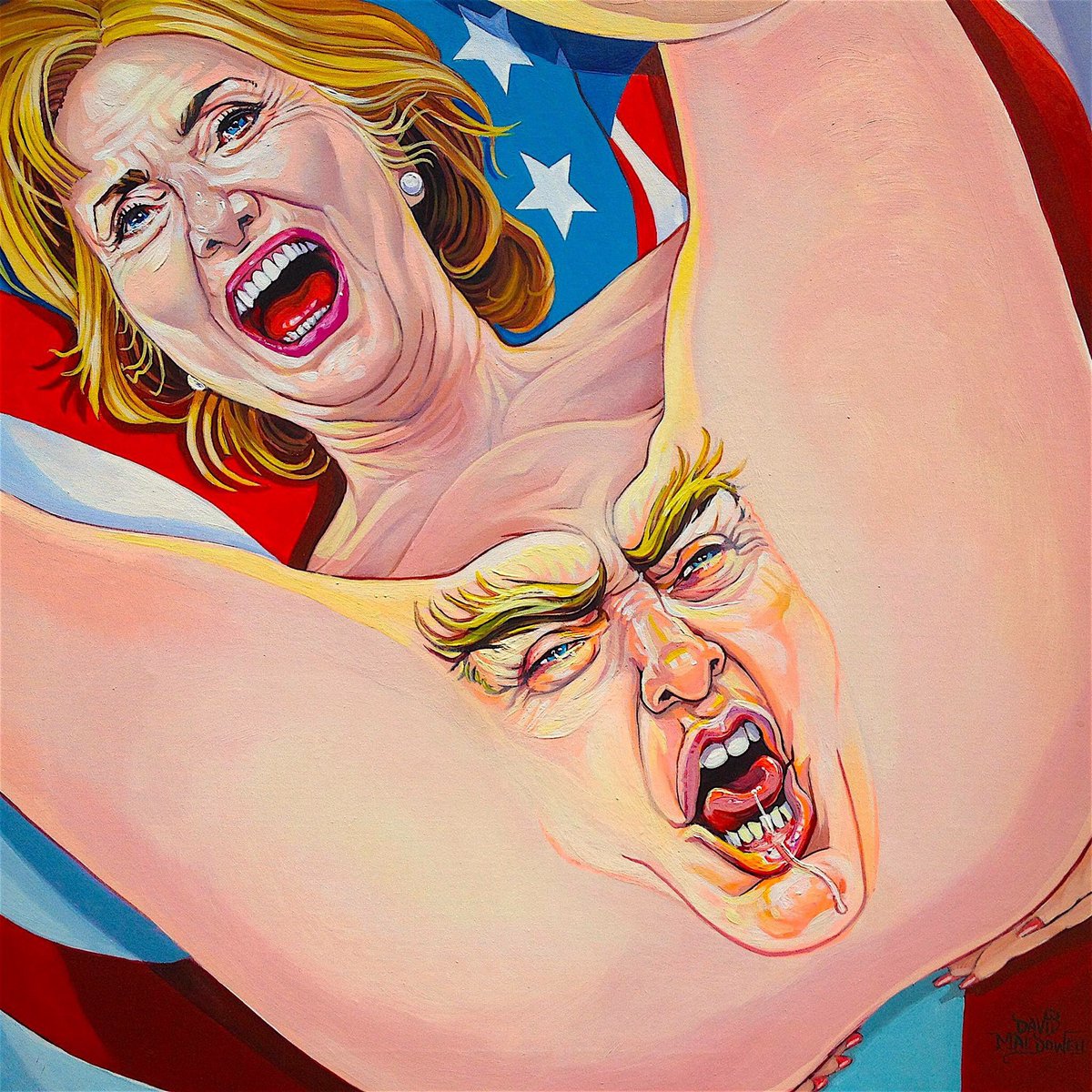 KALIDASCOPEMIND's tweet photo. #trump #Hillary funniest picture I have ever drawn in my life @realDonaldTrump @HillaryClinton https://t.co/kQmtidE5qj