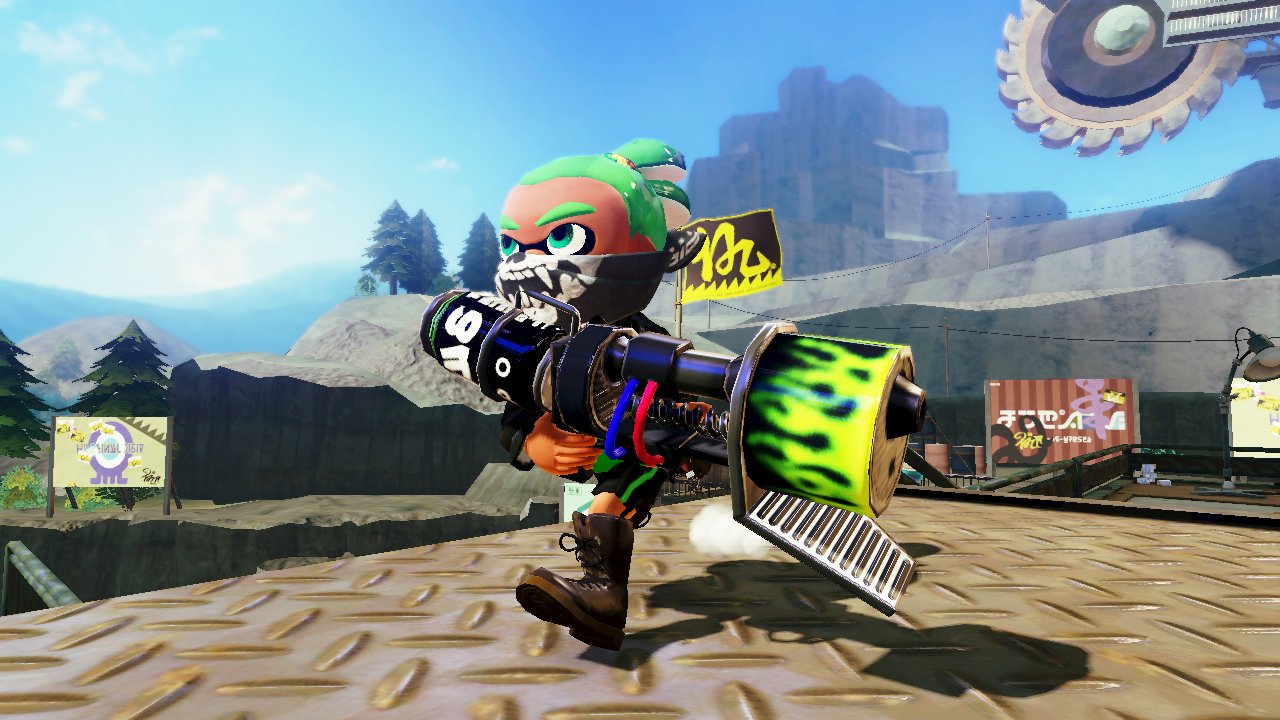 Splatoon スプラトゥーン このブキは ロングブラスターネクロ 碧の炎をまとう銃身から放つ炸裂弾は命中すれば一撃必倒 仕留め損ねた相手には クイックボム をお見舞いしろ そして メガホンレーザー で絶望の淵に追い込むのだ オレの Splatoon スプラトゥーン このブキは ロングブラスターネクロ 碧の炎をまとう銃身から放つ炸裂弾は命中すれば一撃必倒 仕留め損ねた相手には クイックボム をお見舞いしろ そして メガホンレーザー で絶望の淵に追い込むのだ オレの