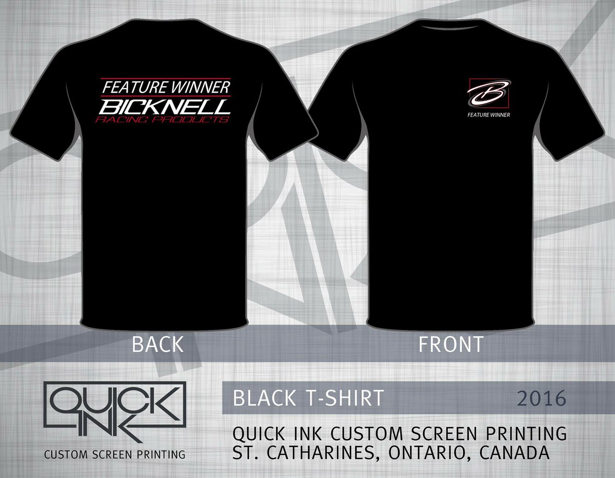 quickinksp's tweet photo. The @bicknellracing feature winner shirts are being printed! After a feature win, head to https://t.co/RUo5vpdlWn... https://t.co/zMkuUw3CWi