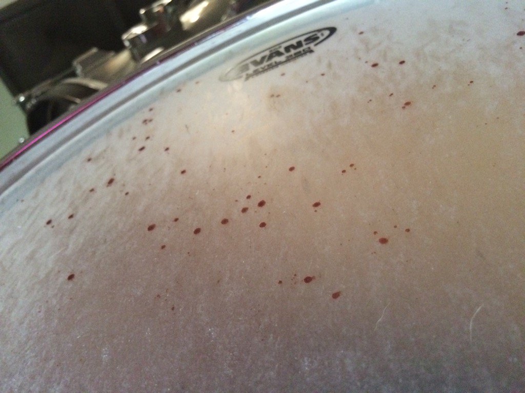 utltrn's tweet photo. #blood on Matt Lord's drum from our show with #beastmaker #murderpit https://t.co/Mc3270rar1