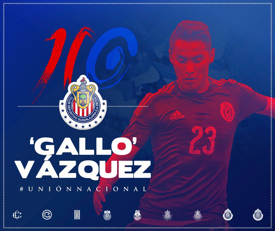 Chivas's tweet photo. ��Te lo perdiste? ¡'Gallito' Vázquez ya es Rojiblanco! 🐓🔴⚪️ 👉https://t.co/Tr7QCkrbdt https://t.co/JSgbYzbNEx