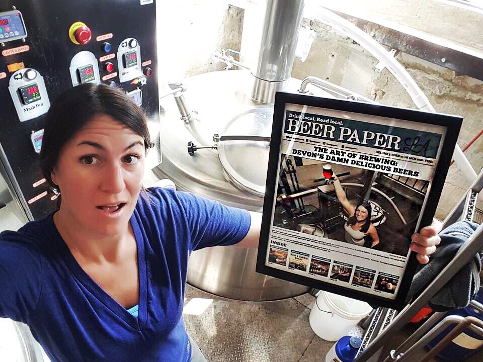 Check out our very own Devon on the cover of <a href="/BeerPaperLA/">Beer Paper</a>'s March 2016 (#tbt!) issue!