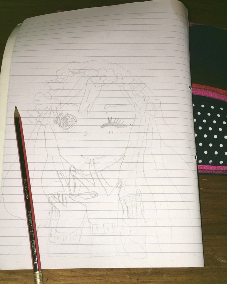 notusingforever's tweet image. Drawing anime trying my best
