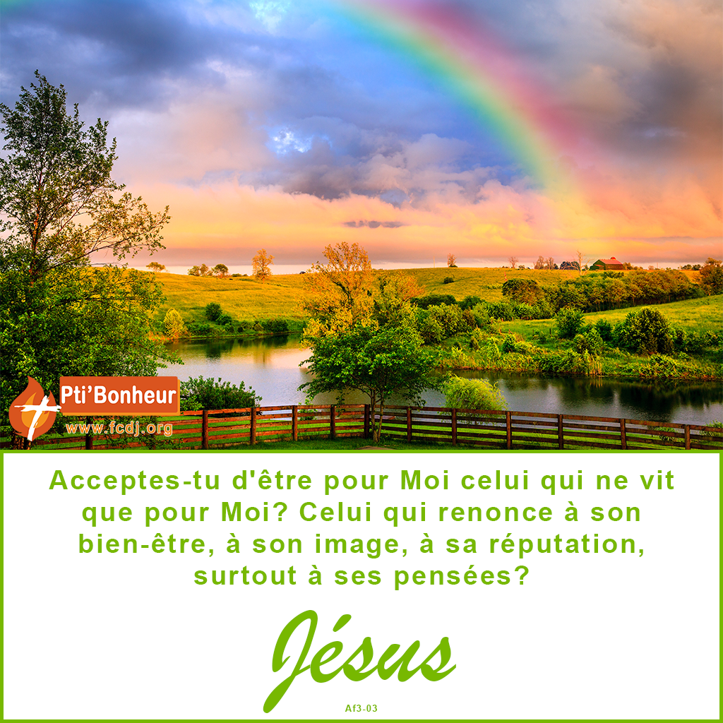 choisisdejesus's tweet photo. Pti'Bonheur!
#Acceptes-tu d'être pour Moi celui qui ne vit que pour Moi? Celui qui #renonce..
#jesus #citationdujour https://t.co/NBQCmgPg3x