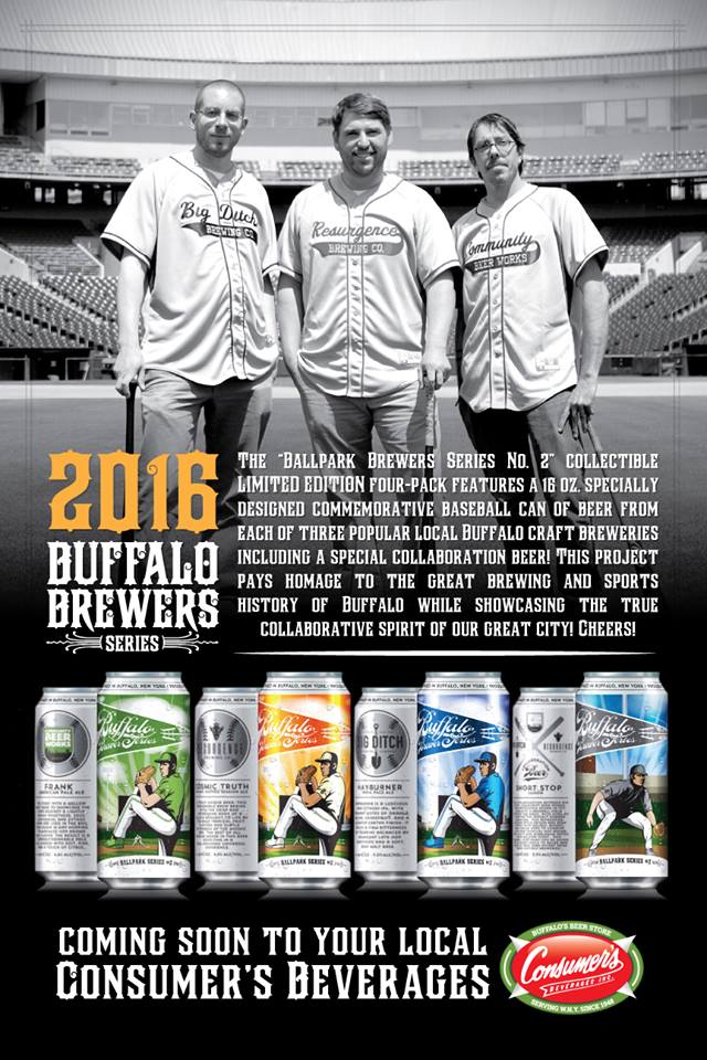 'Buffalo Brewers Series No. 2" to be sold starting Friday <a href="/ConsumersBeer/">Consumer’s Beverages</a> &amp; at #Bisons games. milb.com/news/article.j…