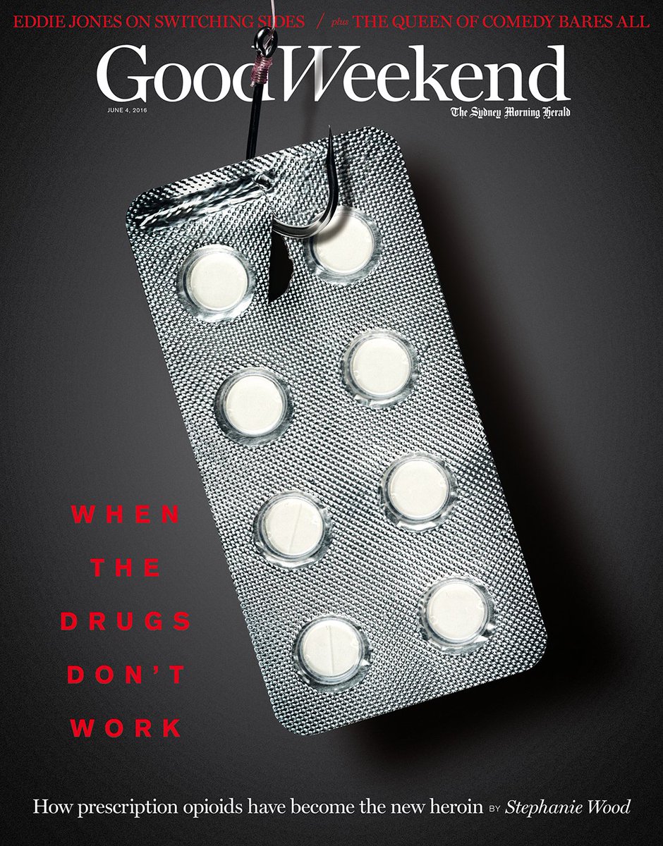 GregCallaghan1's tweet photo. .@smh .@theage @StephanieAWood1 Tmw's Good Weekend cover story: how prescription drugs have become the new heroin https://t.co/xJmkZzWVge